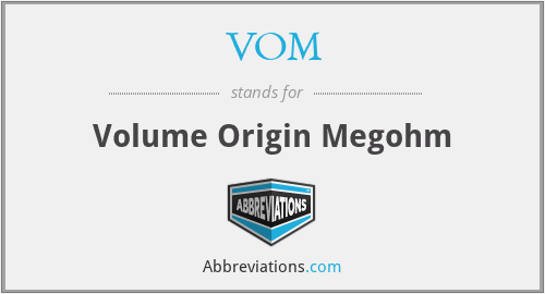 VOM - Volume Origin Megohm