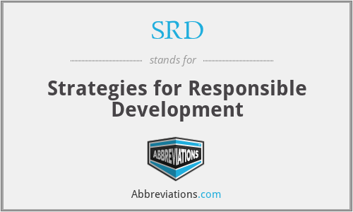 SRD - Strategies for Responsible Development