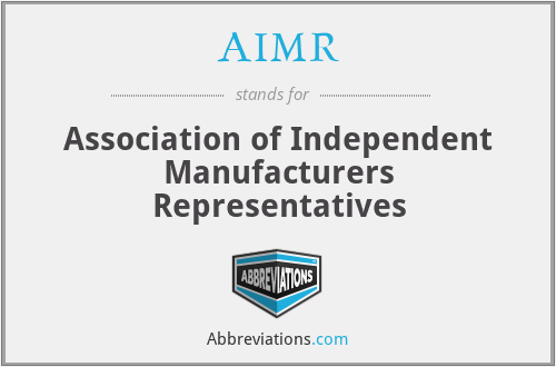 AIMR - Association of Independent Manufacturers Representatives