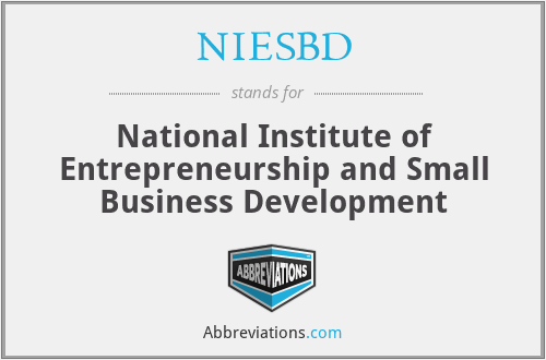 NIESBD - National Institute of Entrepreneurship and Small Business Development