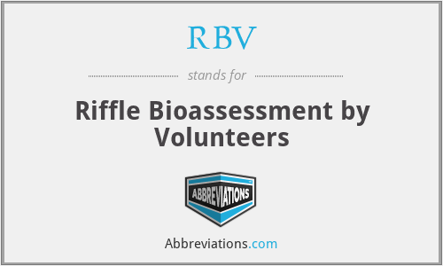 RBV - Riffle Bioassessment by Volunteers