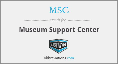 MSC - Museum Support Center