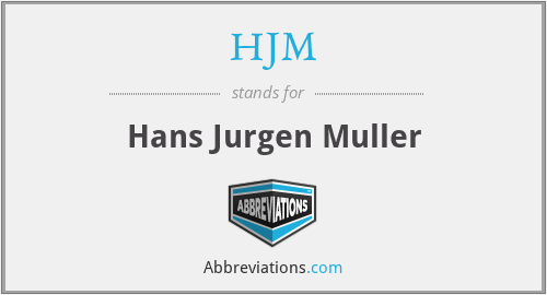 HJM - Hans Jurgen Muller