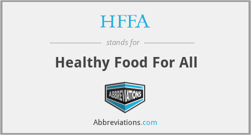 HFFA - Healthy Food For All