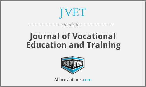 JVET - Journal of Vocational Education and Training