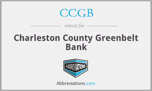 CCGB - Charleston County Greenbelt Bank
