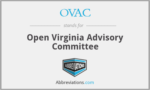 OVAC - Open Virginia Advisory Committee