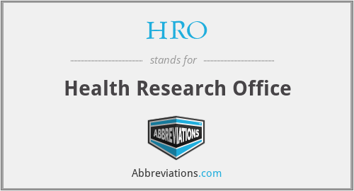 HRO - Health Research Office