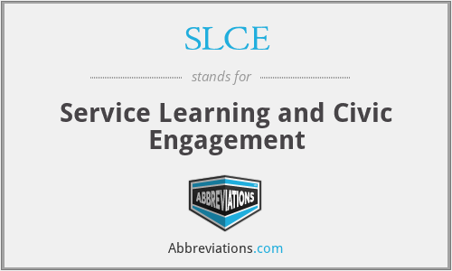 SLCE - Service Learning and Civic Engagement