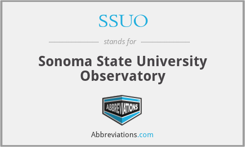 SSUO - Sonoma State University Observatory