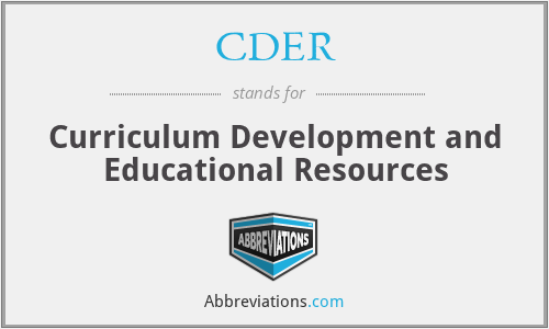 CDER - Curriculum Development and Educational Resources