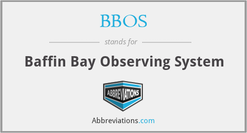 BBOS - Baffin Bay Observing System