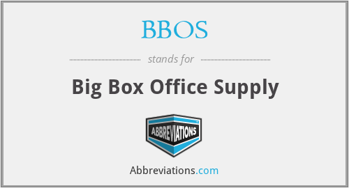 BBOS - Big Box Office Supply