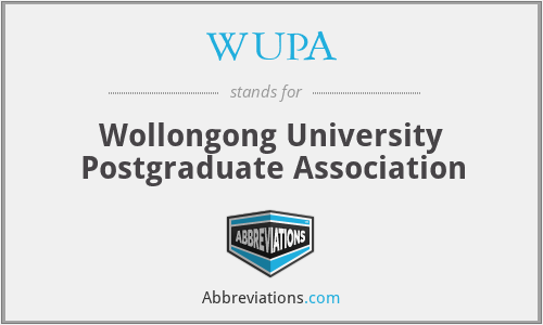 WUPA - Wollongong University Postgraduate Association