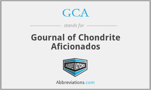 GCA - Gournal of Chondrite Aficionados
