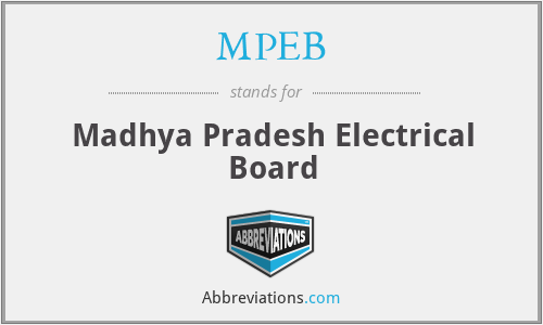 MPEB - Madhya Pradesh Electrical Board