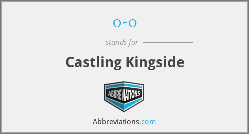 0-0 - Castling Kingside