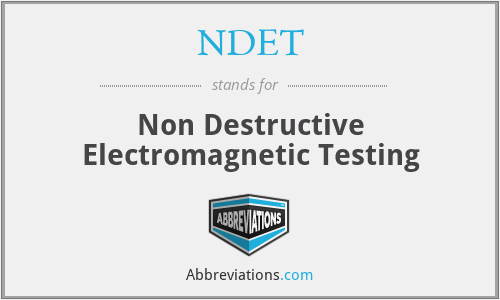 NDET - Non Destructive Electromagnetic Testing