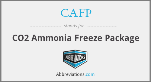 CAFP - CO2 Ammonia Freeze Package