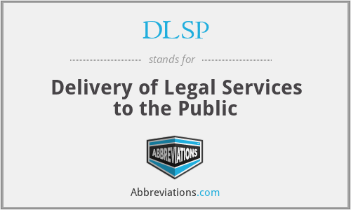 DLSP - Delivery of Legal Services to the Public