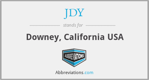 JDY - Downey, California USA