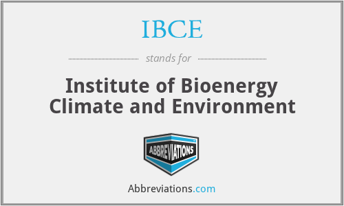 IBCE - Institute of Bioenergy Climate and Environment