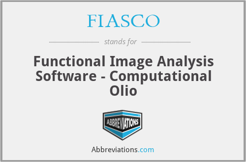 FIASCO - Functional Image Analysis Software - Computational Olio