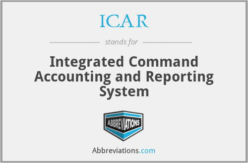ICAR - Integrated Command Accounting and Reporting System