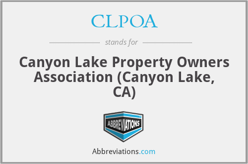 CLPOA - Canyon Lake Property Owners Association (Canyon Lake, CA)