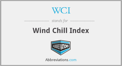 WCI - Wind Chill Index