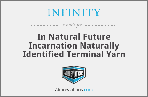 INFINITY - In Natural Future Incarnation Naturally Identified Terminal Yarn