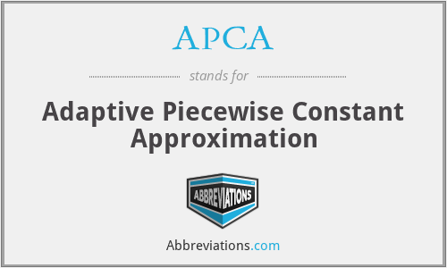 APCA - Adaptive Piecewise Constant Approximation