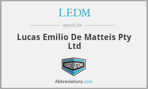 LEDM - Lucas Emilio De Matteis Pty Ltd