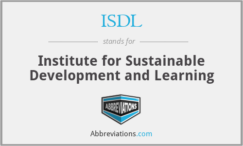 ISDL - Institute for Sustainable Development and Learning