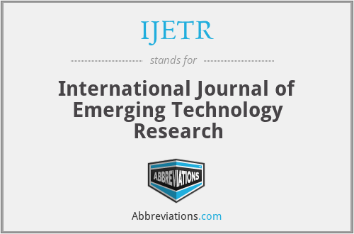 IJETR - International Journal of Emerging Technology Research