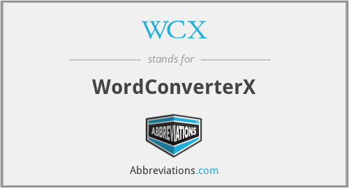 WCX - WordConverterX