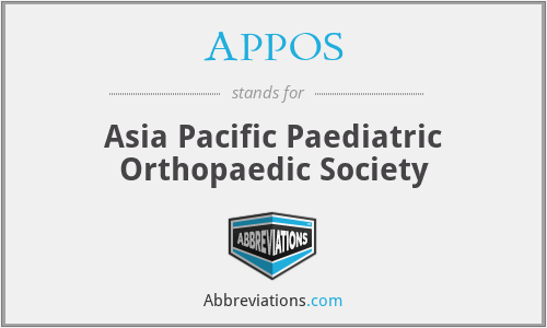 APPOS - Asia Pacific Paediatric Orthopaedic Society