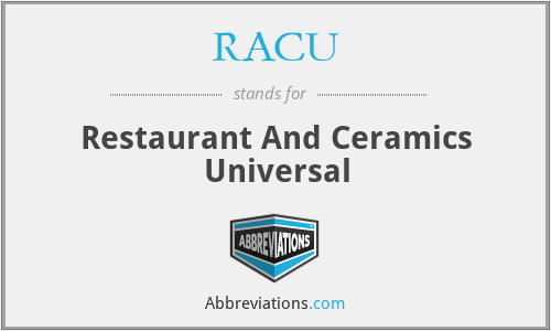 RACU - Restaurant And Ceramics Universal