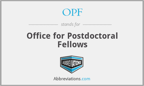 OPF - Office for Postdoctoral Fellows