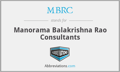 MBRC - Manorama Balakrishna Rao Consultants