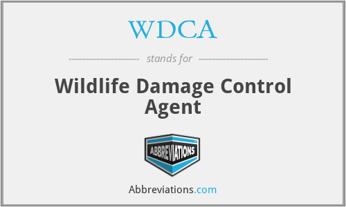 WDCA - Wildlife Damage Control Agent
