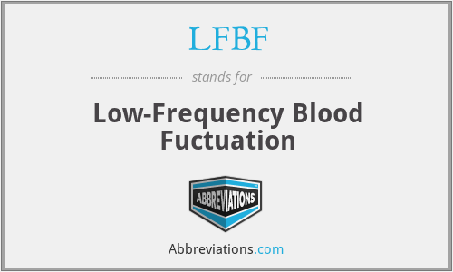 LFBF - Low-Frequency Blood Fuctuation