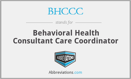 BHCCC - Behavioral Health Consultant Care Coordinator