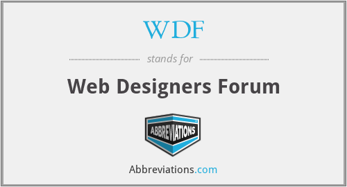 WDF - Web Designers Forum