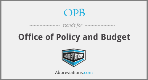 OPB - Office of Policy and Budget