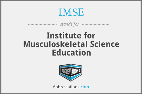 IMSE - Institute for Musculoskeletal Science Education