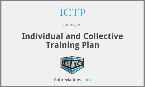 ICTP - Individual and Collective Training Plan