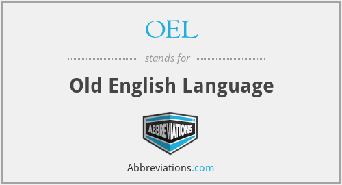 OEL - Old English Language