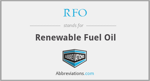 RFO - Renewable Fuel Oil