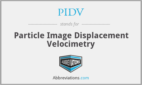 PIDV - Particle Image Displacement Velocimetry